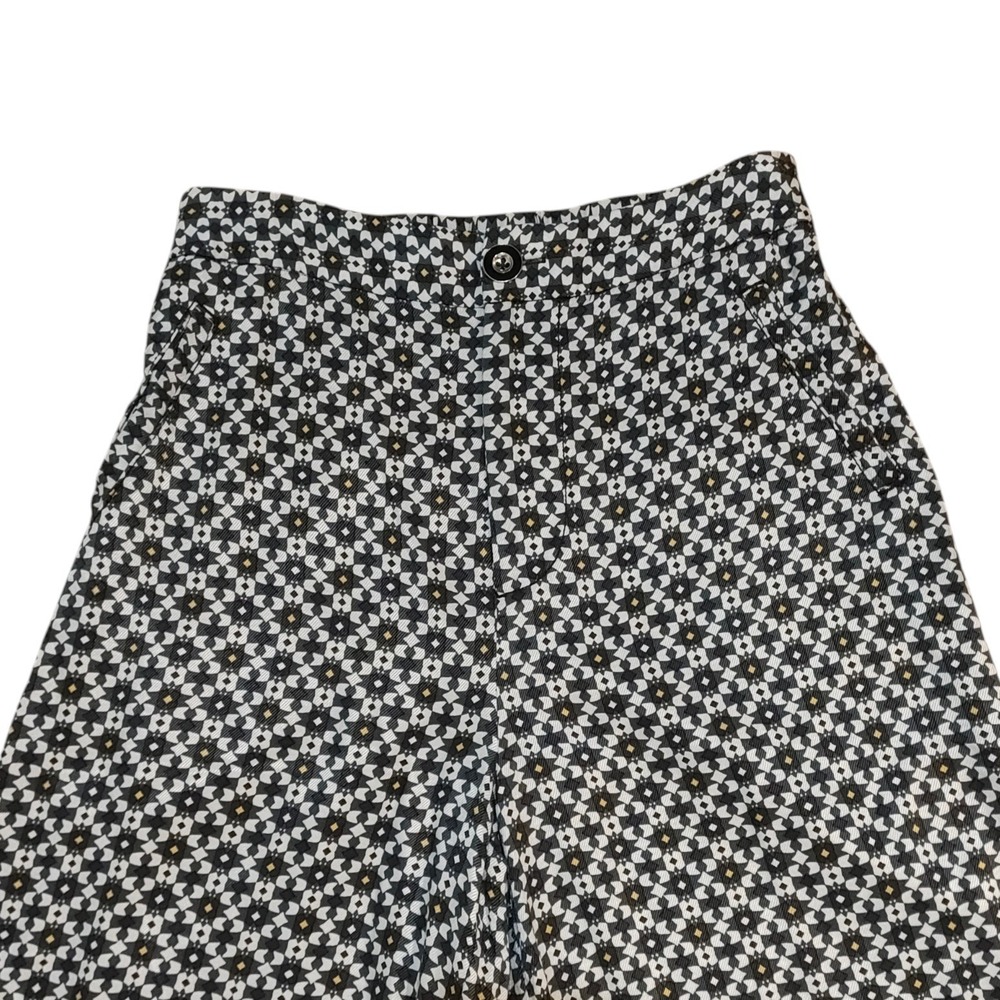 Maeve Anthropologie Callan Wide Leg Pants Geometric Print Viscose Breezy Flowy 0 - Picture 4 of 9